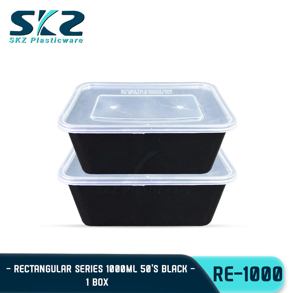 SKZ  Re1000 Black Container Rectangular Series 1000ml 1 BOX