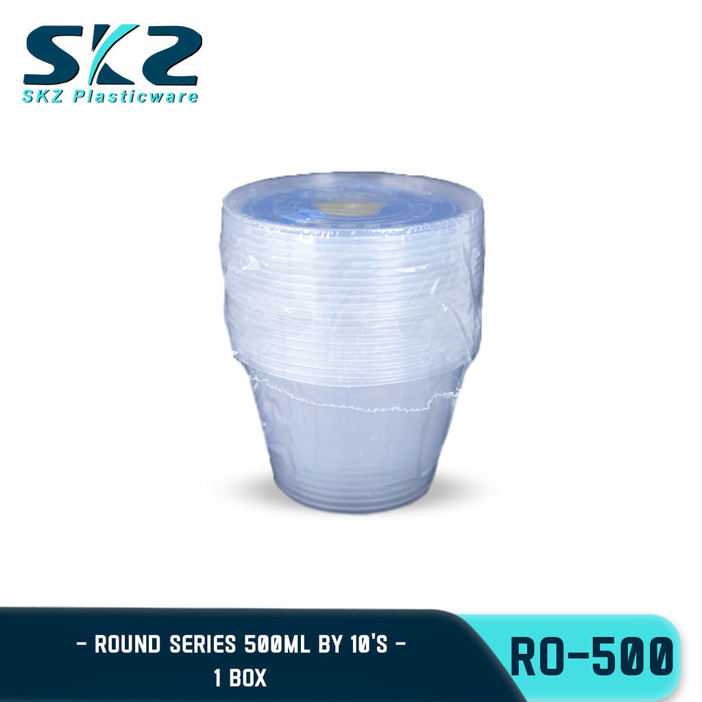 SKZ CLEAR CONTAINER ROUND SERIES R0500 500ml ENVIRONMENTAL FRIENDLY FOOD STORAGE MICROWAVABLE