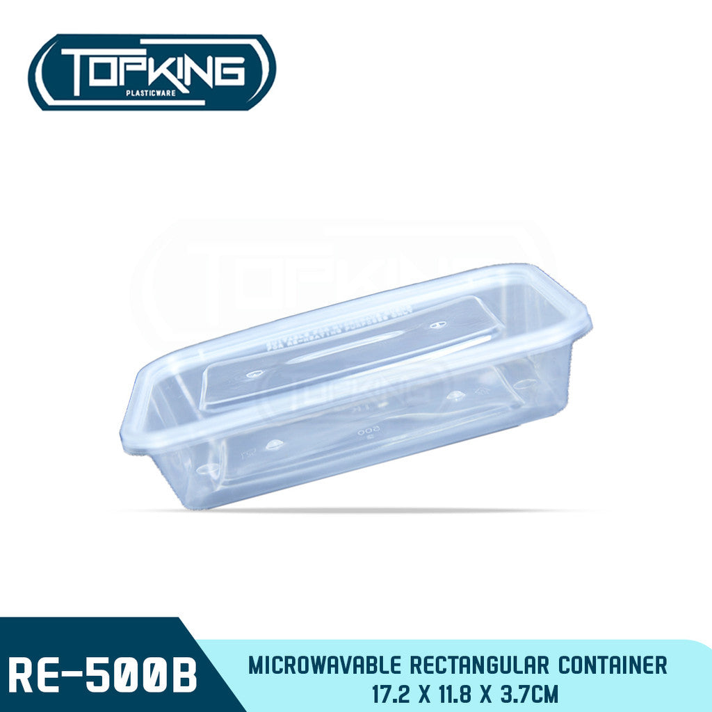 TPK CLEAR CONTAINER RECTANGULAR SERIES RE500-B ENVIRONMENTAL FRIENDLY FOOD STORAGE MICROWAVABLE