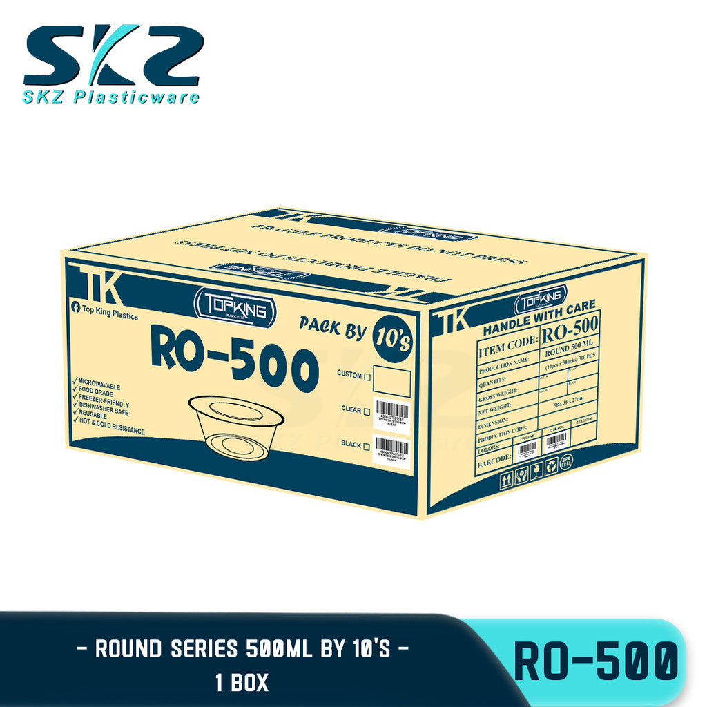 SKZ CLEAR CONTAINER ROUND SERIES R0500 500ml ENVIRONMENTAL FRIENDLY FOOD STORAGE MICROWAVABLE