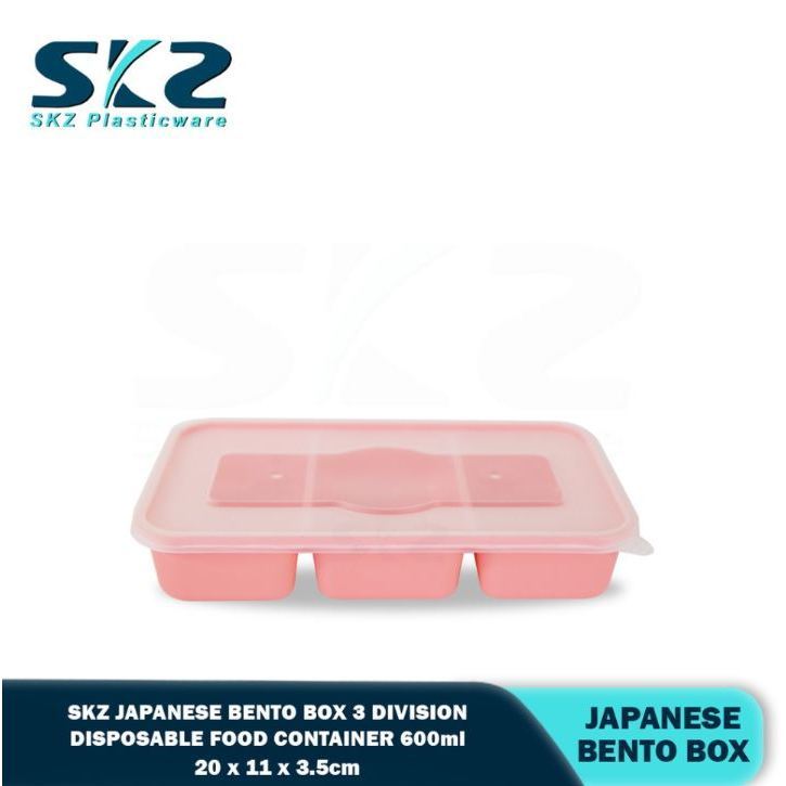 SKZ Japanese bento box 3 Division 600ml 1 Box