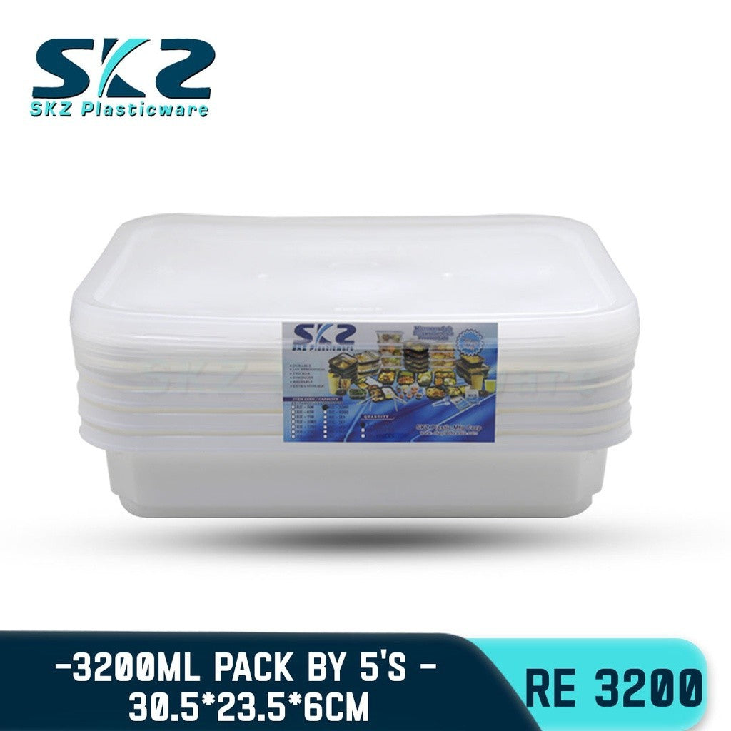SKZ BLACK PARTY TRAY RECTANGULAR SERIES RE3200 ENVIRONMENTAL FRIENDLY FOOD STORAGE MICROWAVABLE
