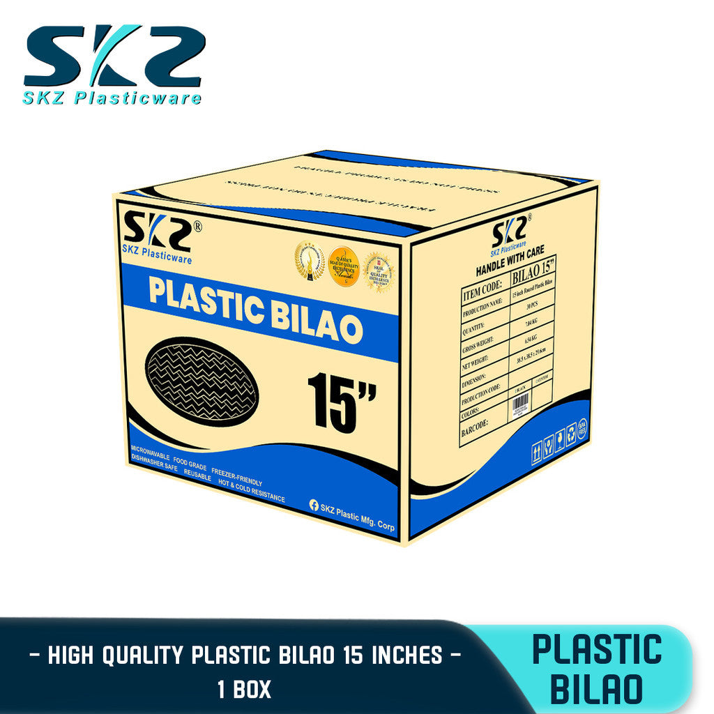 SKZ 1BOX PLASTIC BILAO [15INCHES] ENVIRONMENTAL FRIENDLY FOOD STORAGE MICROWAVABLE