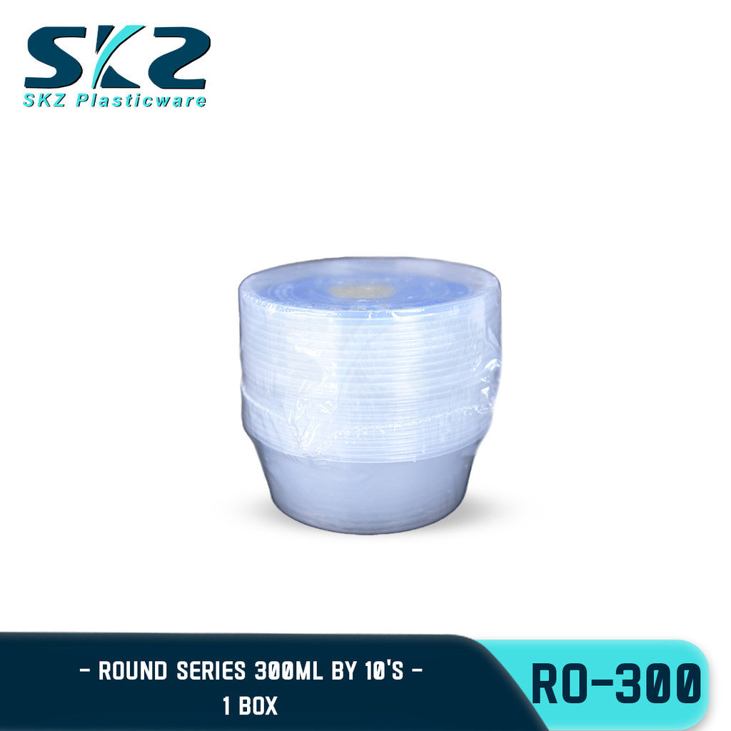 SKZ RO-300 1 BOX CLEAR ROUND SERIE 300ML  ENVIRONMENTAL FRIENDLY FOOD STORAGE MICROWAVABLE