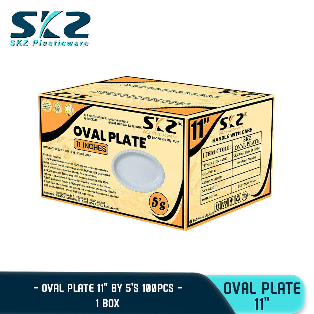 SKZ Melaware Oval Plate 11 inches/13 inches 1 BOX