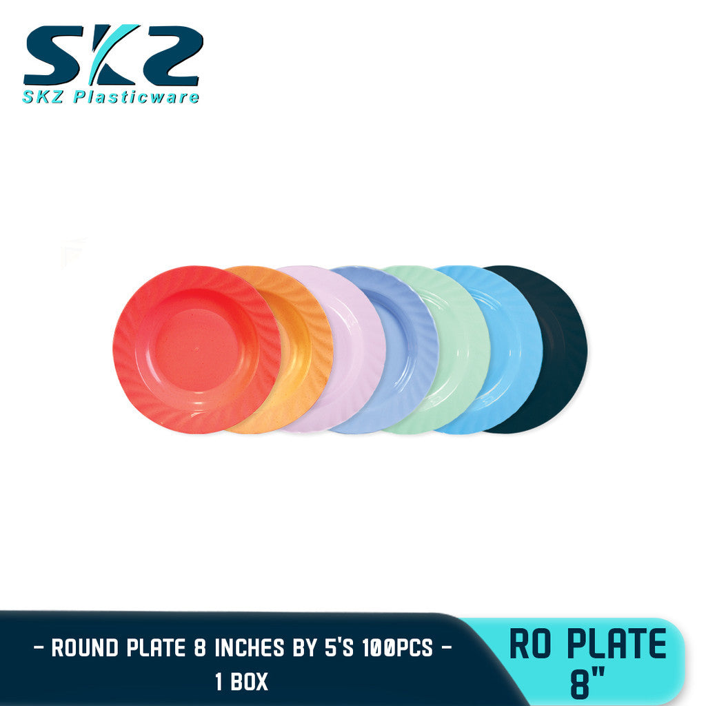 SKZ Melaware round plate 8"/9"/10"11"  1BOX