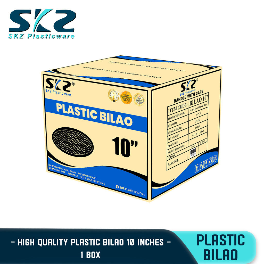 SKZ 1BOX PLASTIC BILAO [10INCHES] ENVIRONMENTAL FRIENDLY FOOD STORAGE