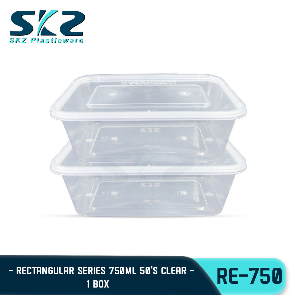 SKZ  Re750 Clear Container Rectangular Series 750ml 1 BOX