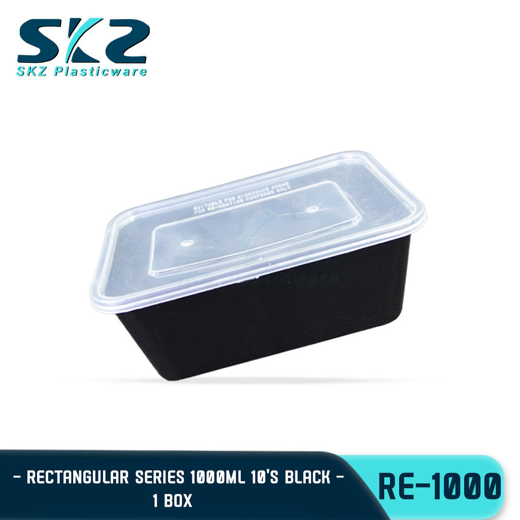 SKZ  Re1000 Black Container Rectangular Series 1000ml 1 BOX