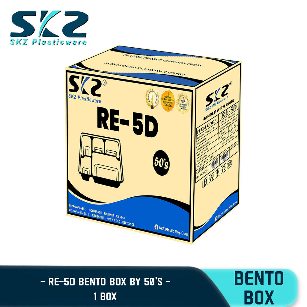 SKZ BENTOX BOX 1BOX RE 5 DIVISION [RE-5D] ENVIRONMENTAL FRIENDLY FOOD STORAGE MICROWAVABLE