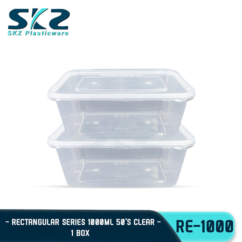 SKZ  Re1000 Clear Container Rectangular Series 1000ml 1 BOX