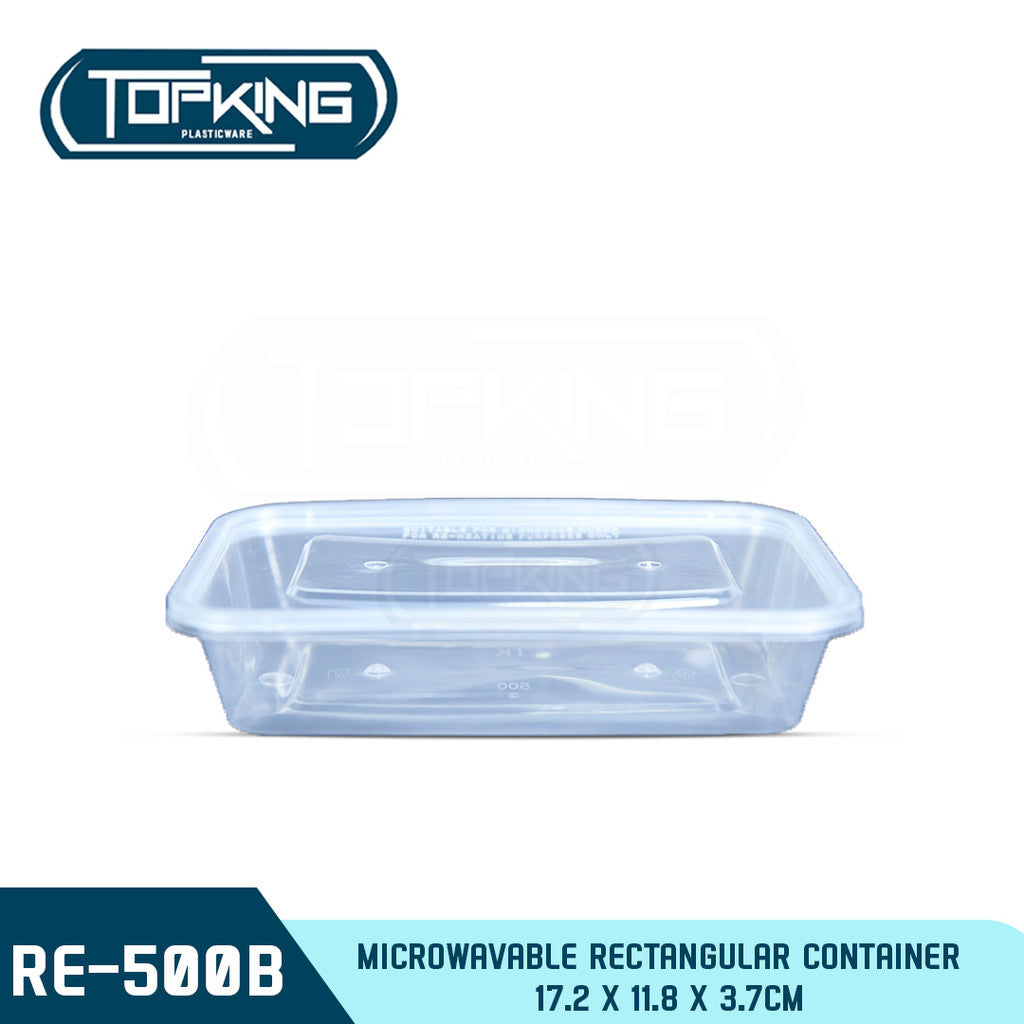 TPK CLEAR CONTAINER RECTANGULAR SERIES RE500-B ENVIRONMENTAL FRIENDLY FOOD STORAGE MICROWAVABLE