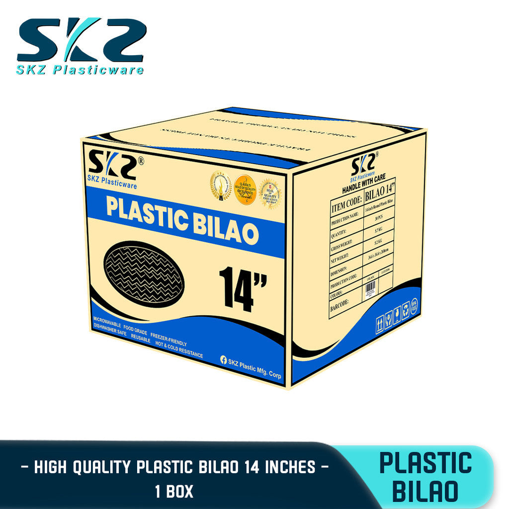 SKZ 1BOX PLASTIC BILAO [14INCHES] ENVIRONMENTAL FRIENDLY FOOD STORAGE